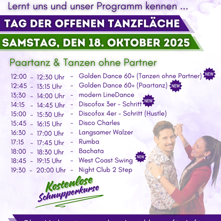 Tag der offene Tanzfläche Erwachsene